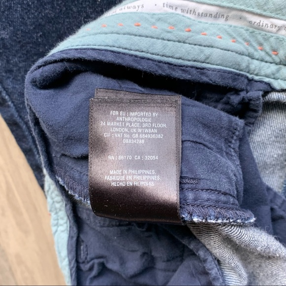 Anthropologie Essential Trouser Dark Chambray Denim Wide Leg - Picture 7 of 12